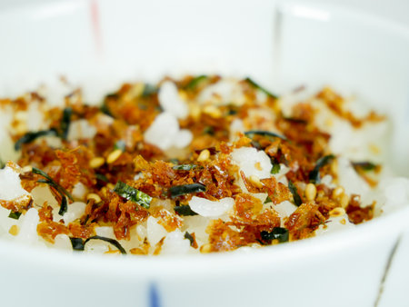 Rice sprinkled with bonitoの写真素材