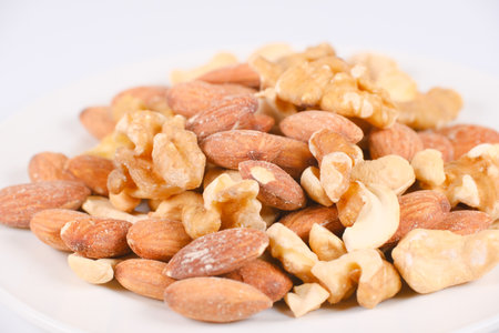 Mixed nuts, close upの写真素材