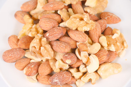 Mixed nuts, close upの写真素材