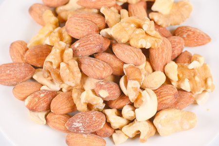 Mixed nuts, close upの写真素材