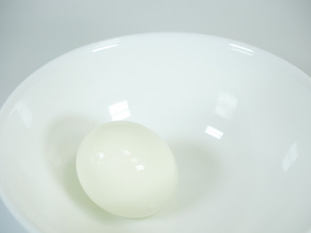 Boiled egg, close upの写真素材