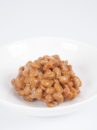 Japanese Natto, close upの写真素材