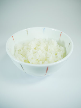White rice, close upの写真素材
