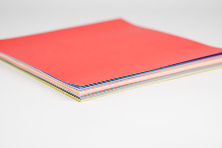 Japanese culture origami colored paperの写真素材