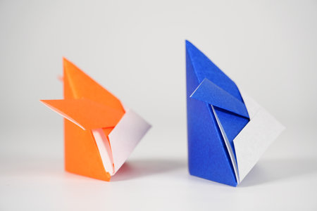 Japanese culture origami warrior helmet kabutoの写真素材