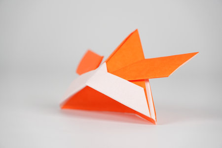 Japanese culture origami warrior helmet kabutoの写真素材