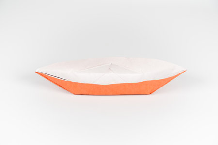 Japanese culture origami boat paper craftの写真素材