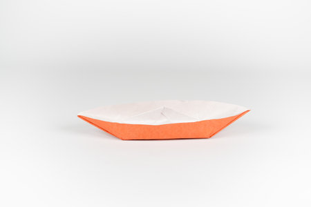 Japanese culture origami boat paper craftの写真素材