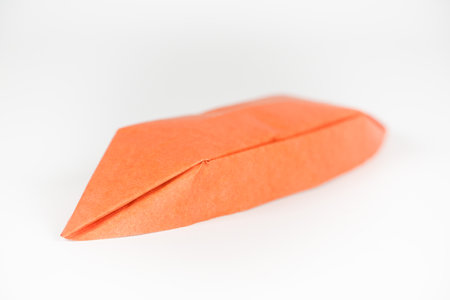 Japanese culture origami boat paper craftの写真素材