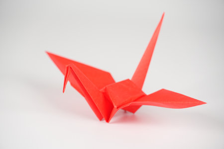 Japanese culture origami crane paper craft Orizuruの写真素材