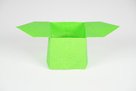 Japanese culture origami box paper craftの写真素材