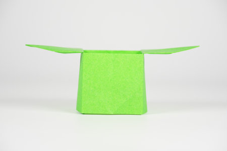 Japanese culture origami box paper craftの写真素材