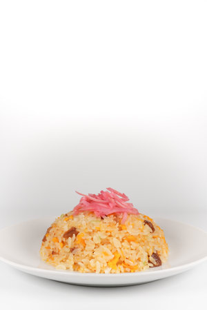 Chinese Fried Rice Topping Red gingerの写真素材