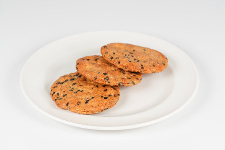 Japanese Sesame rice crackerの写真素材