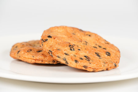 Japanese Sesame rice crackerの写真素材