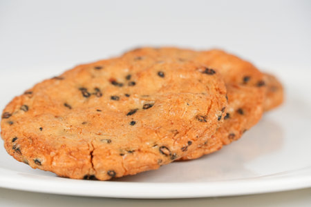 Japanese Sesame rice crackerの写真素材