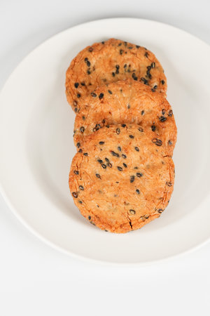 Japanese Sesame rice crackerの写真素材