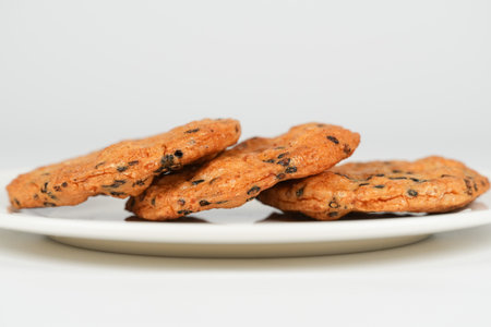 Japanese Sesame rice crackerの写真素材