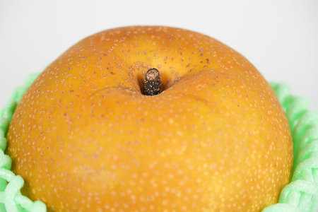 Japanese Pear fruit, close up foodの写真素材
