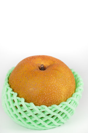 Japanese Pear fruit, close up foodの写真素材