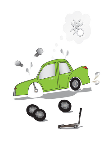 Illustration of Car damage repair tool のイラスト素材