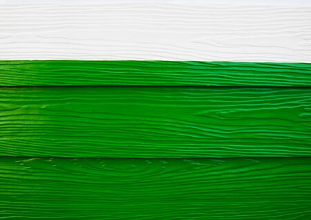 Vintage green white wood texture and background for interior design and exterior decoration.の写真素材