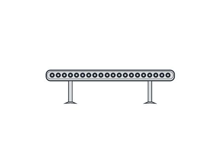 Production conveyor systems that have been developed to work quickly. Using a conveyor Reducing the use of labor to lift goods. Transportation and warehouse and manufacturing Will use the conveyor in working.の写真素材