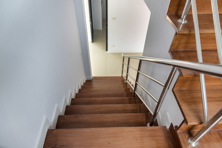 Two storey house with fenceの写真素材