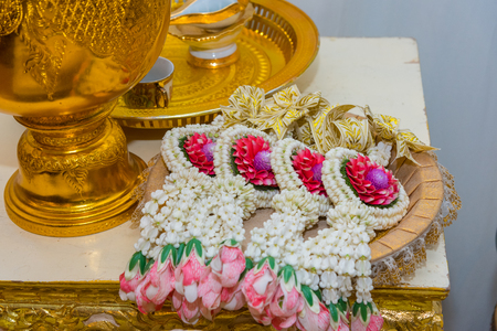 flower wheel for thai weddingの写真素材