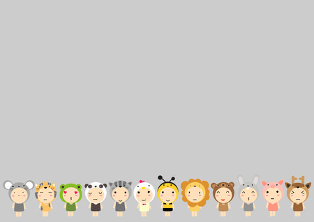 cute animalsのイラスト素材