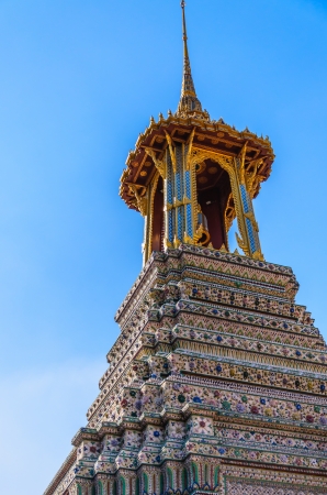 Bell tower at Wat Pra Keawの写真素材
