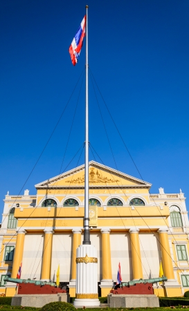 tha flag at Ministry of Defense,thailandの写真素材