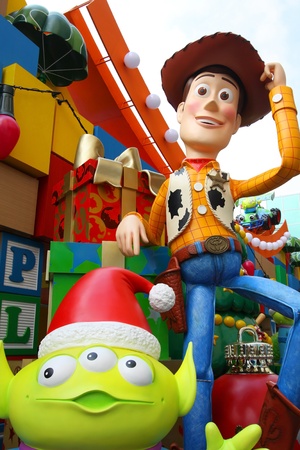 HONG KONG - 13 NOV, Toy Story Christmas decorations release in Harbour city, Hong Kong on 13 November, 2011. It is one of the biggest Christmas display in Hong Kong every year and attract many tourists.のeditorial素材
