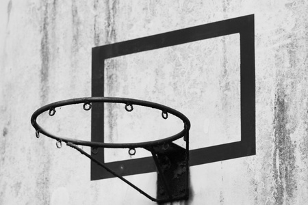 Close-up shot of a basketball hoopの写真素材