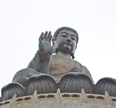The Big Buddha in Hong Kong Lantau Islandの写真素材