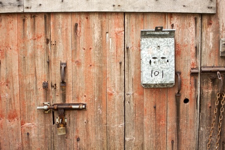 Chinese door and lock backgroundの写真素材
