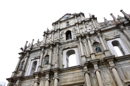 Ruins of St. Paul's landmark in Macauの写真素材