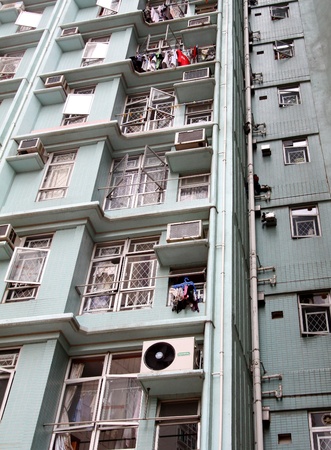Close-up of Hong Kong public housingのeditorial素材