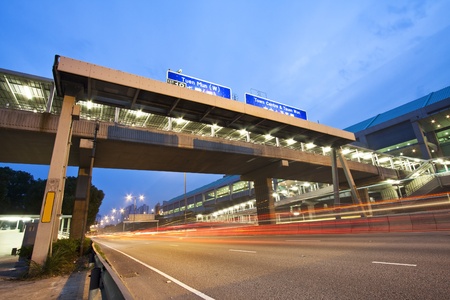Traffic along highway in Hong Kongのeditorial素材
