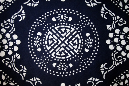 Blue cloth chinese pattern backgroundの写真素材