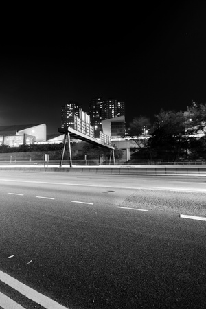 Traffic in Hong Kong in black and white toneの写真素材