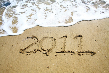 2011 written on sandの写真素材