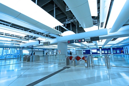 Entrance of train station in Hong Kongのeditorial素材