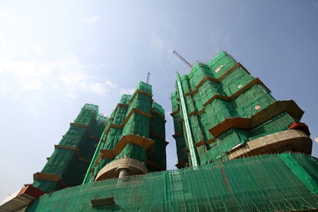 Construction site in Hong Kongのeditorial素材