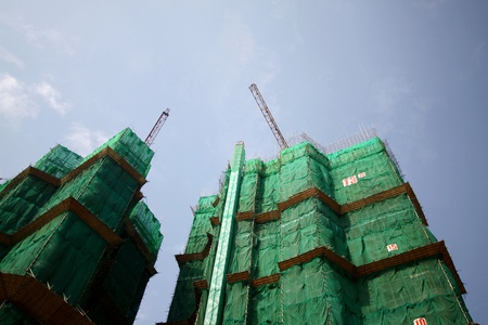 Construction site in Hong Kongのeditorial素材
