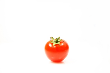 Cherry tomato isolated on white backgroundの写真素材