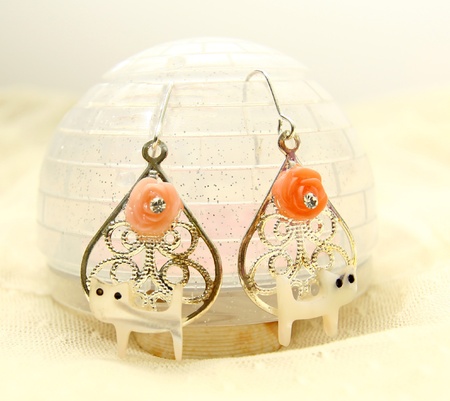 Ear rings oranmentsの写真素材