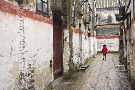 Chinese village in Chinaの写真素材