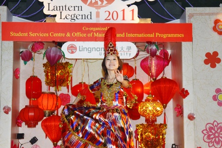 HONG KONG - FEB 16, Lantern Legend in Lingnan University, Hong Kong on 16 Feburary, 2011. It is an annual event to celebrate Chinese New Year.のeditorial素材