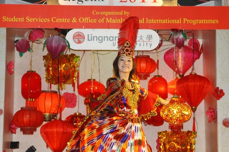 HONG KONG - FEB 16, Lantern Legend in Lingnan University, Hong Kong on 16 Feburary, 2011. It is an annual event to celebrate Chinese New Year.のeditorial素材